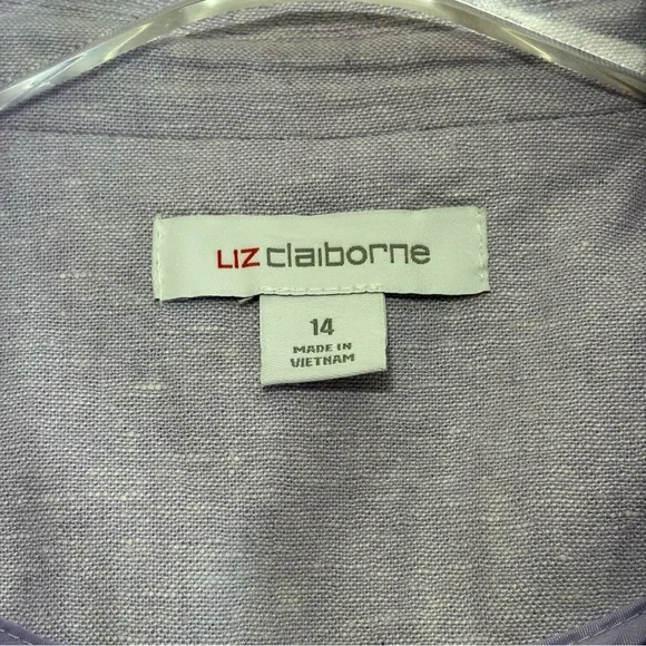 Liz Claiborne Light Purple Linen Blend Blazer NWT - Picture 2 of 10